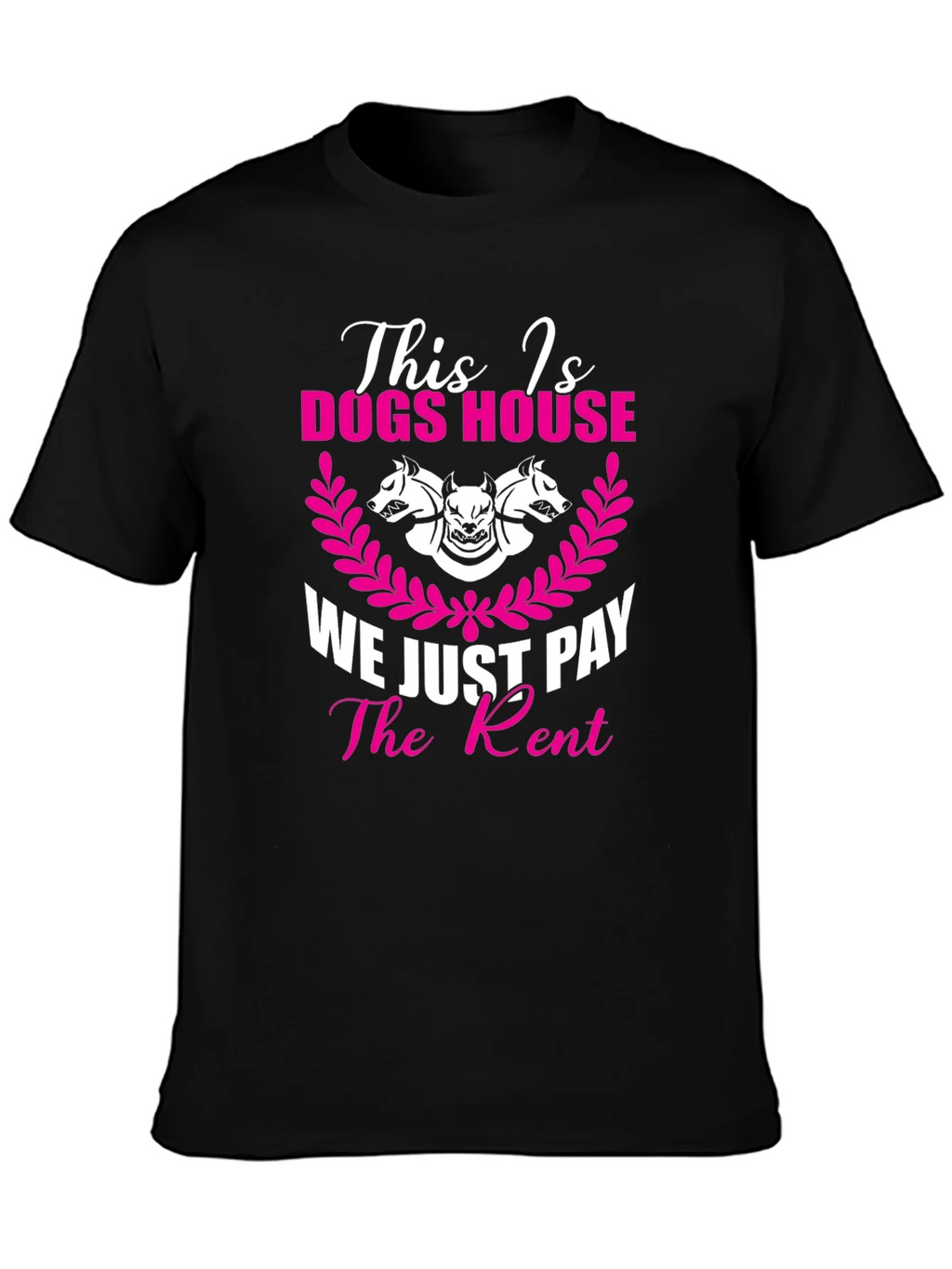 Dogs House T-Shirt: We Just Pay the Rent - Mens Black Tee product image 3