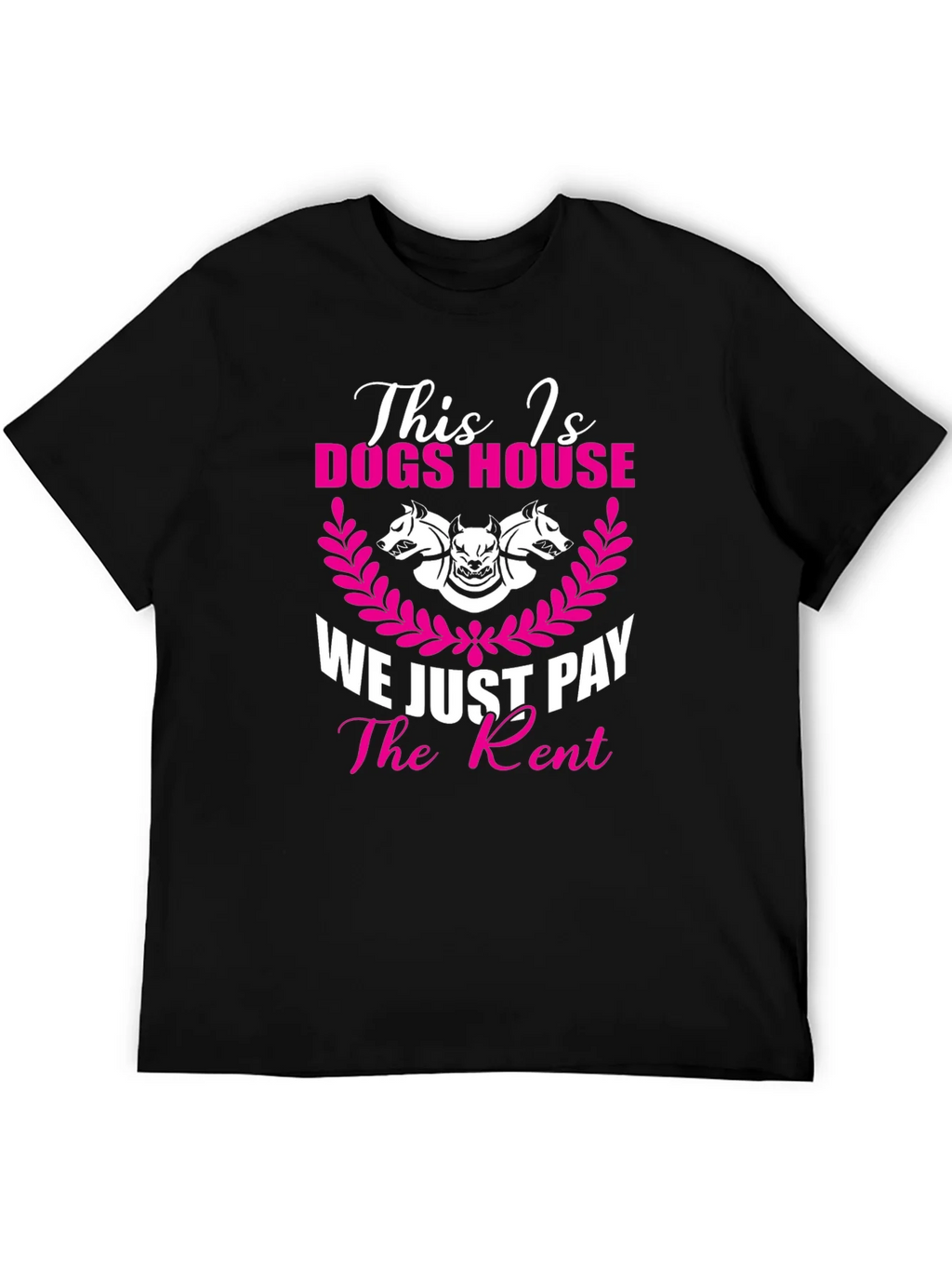 Dogs House T-Shirt: We Just Pay the Rent - Mens Black Tee product image 5