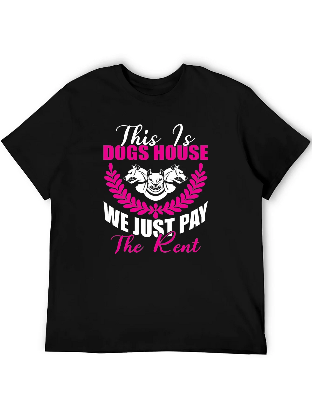 Dogs House T-Shirt: We Just Pay the Rent - Mens Black Tee product image 5