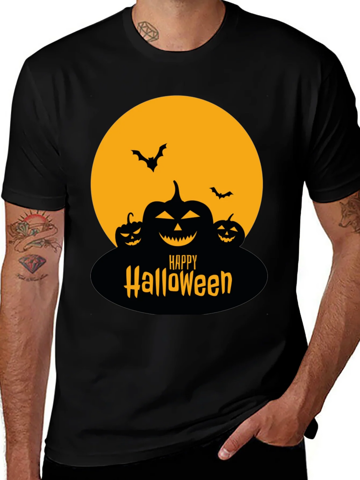 Happy Halloween T-Shirt - Spooky Pumpkin Design product image 1