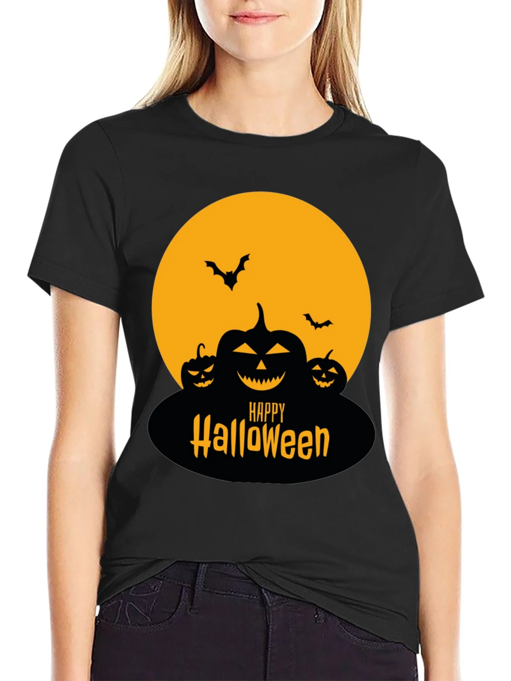 Happy Halloween T-Shirt - Spooky Pumpkin Design product image 2