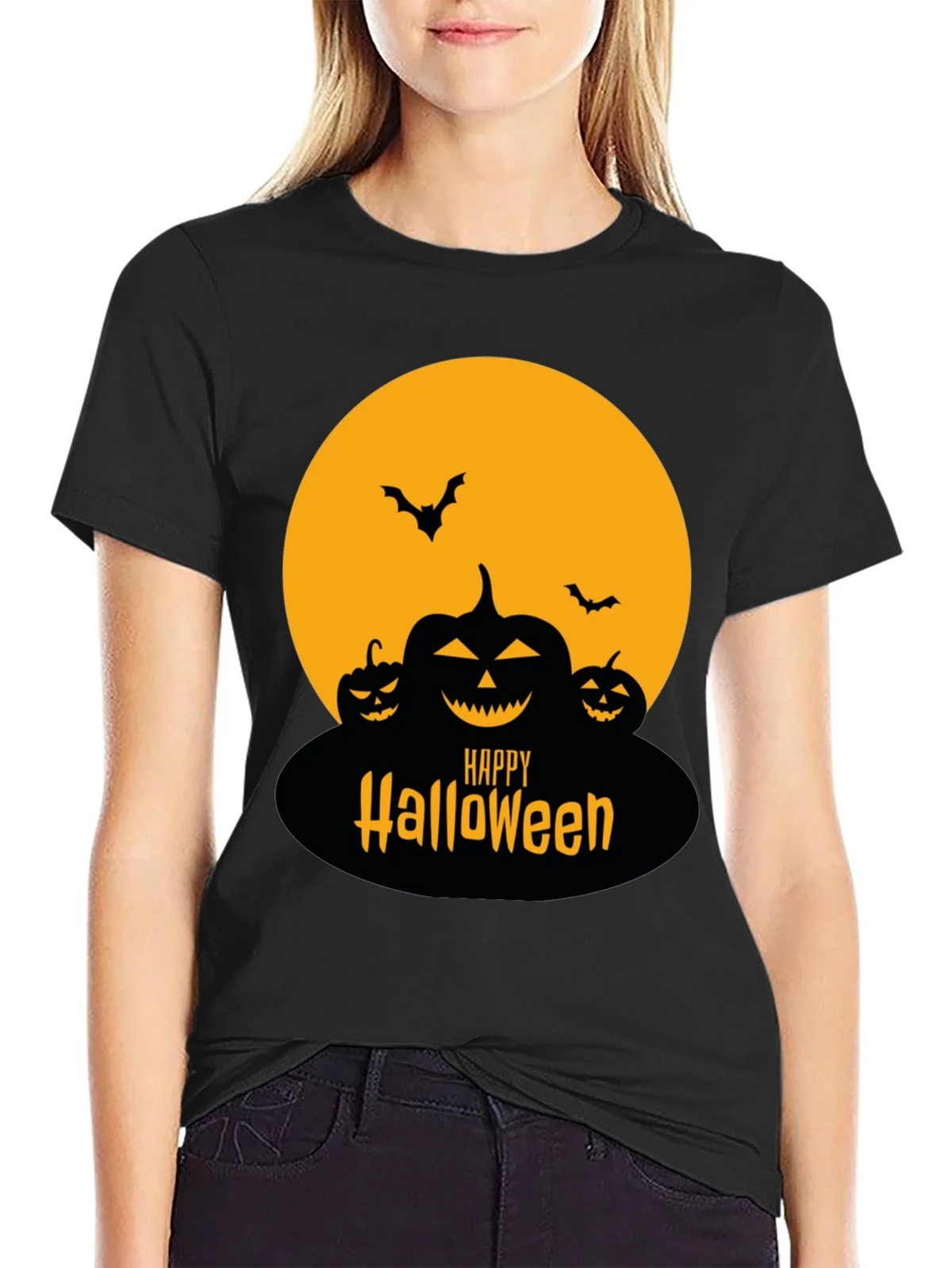 Happy Halloween T-Shirt - Spooky Pumpkin Design product image 2