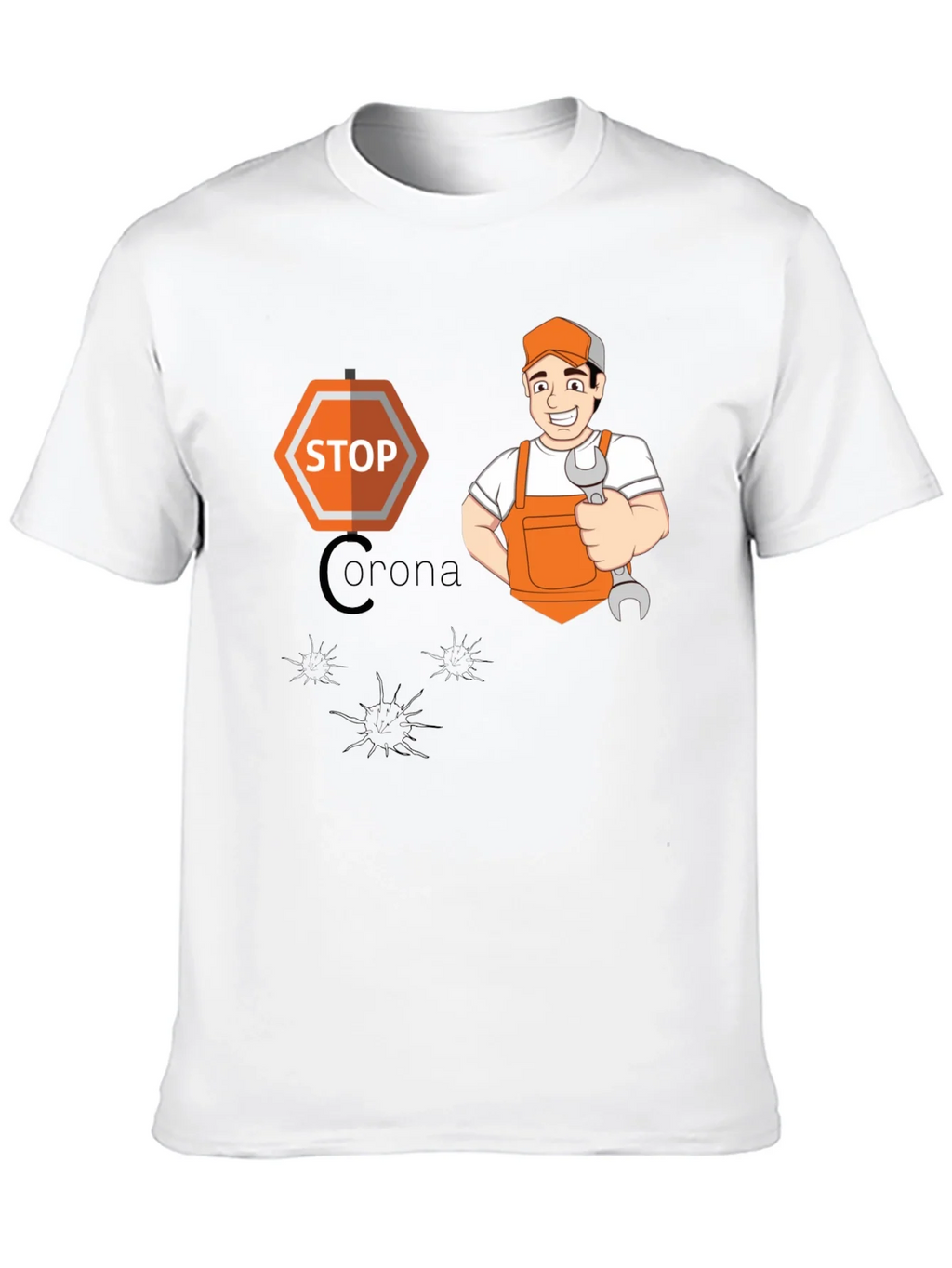 Stop Corona Mechanic T-Shirt - Black product image 9