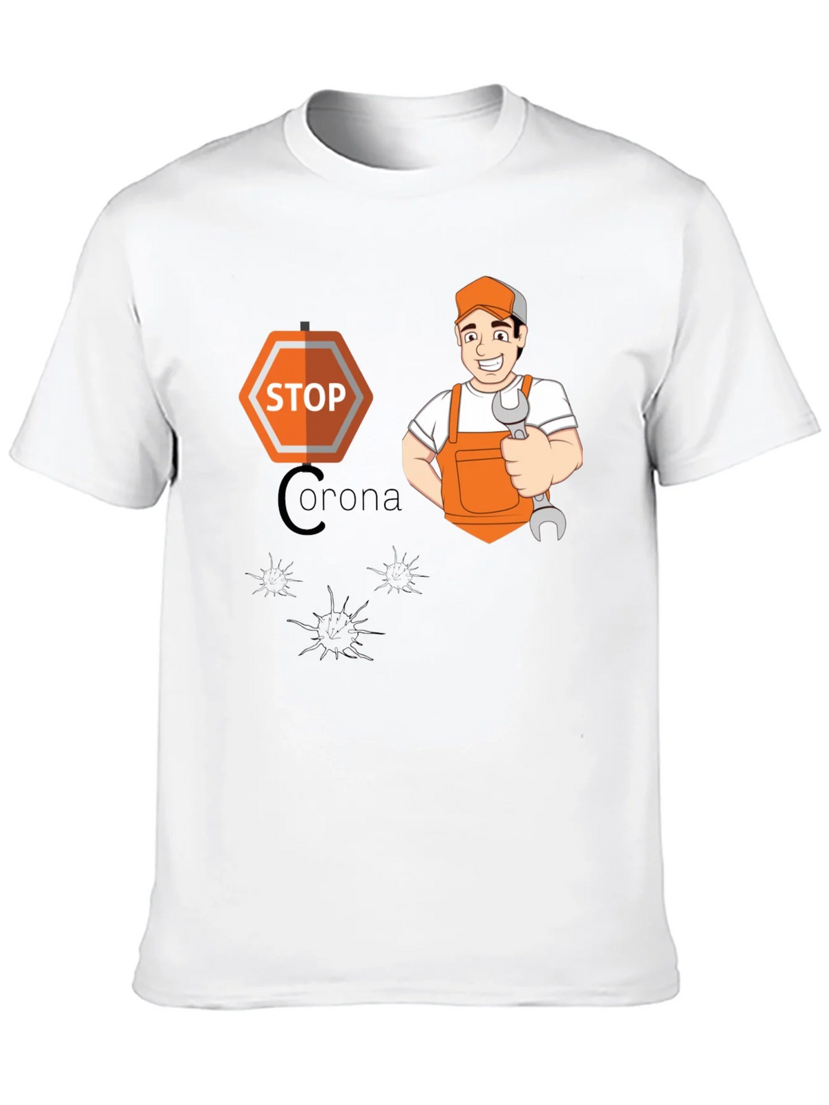 Stop Corona Mechanic T-Shirt - Black product image 9