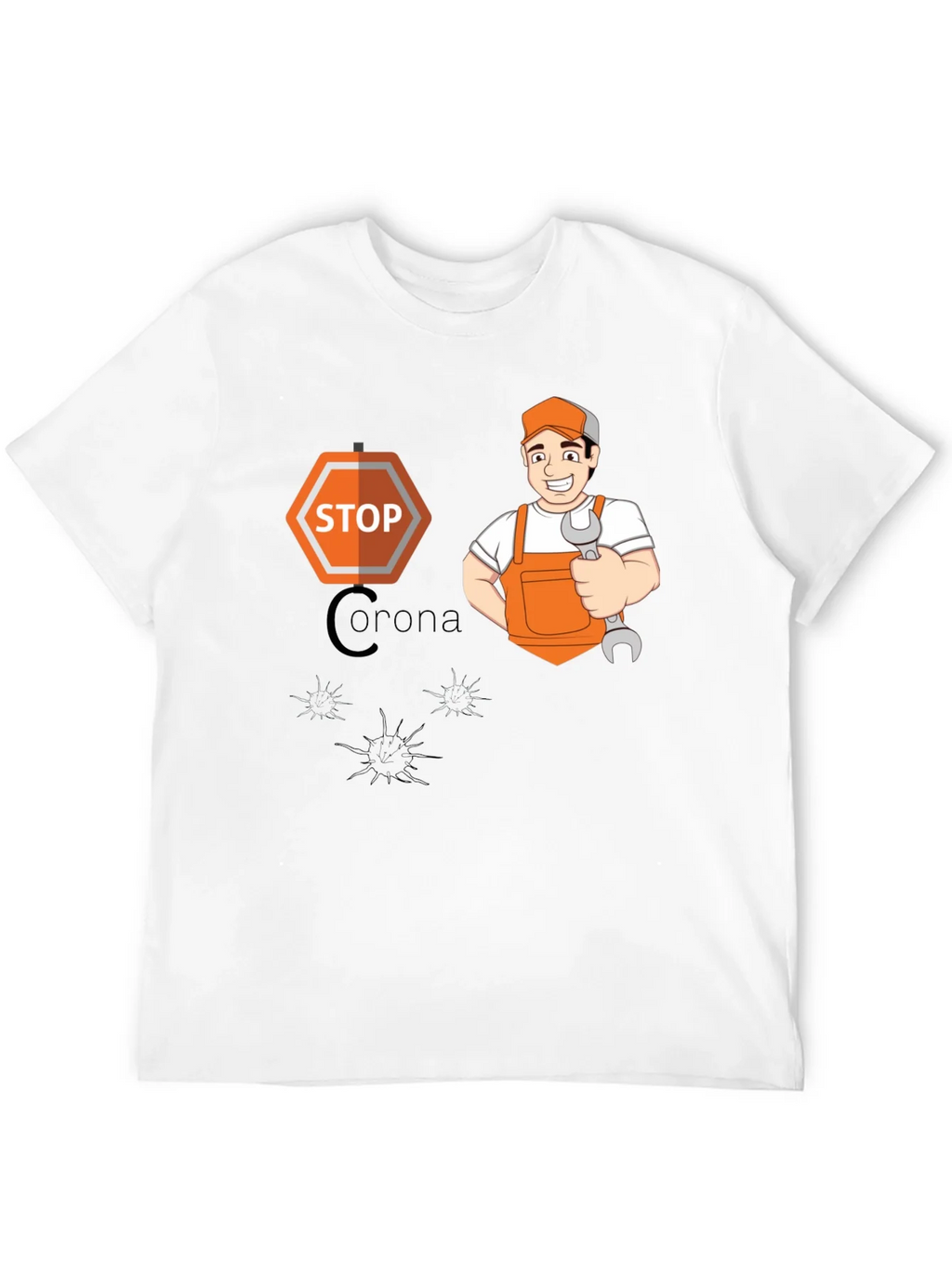 Stop Corona Mechanic T-Shirt - Black product image 11