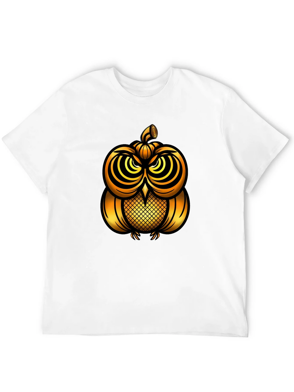 Golden Pumpkin Owl Graphic Tee - Unique Halloween Style product image 11