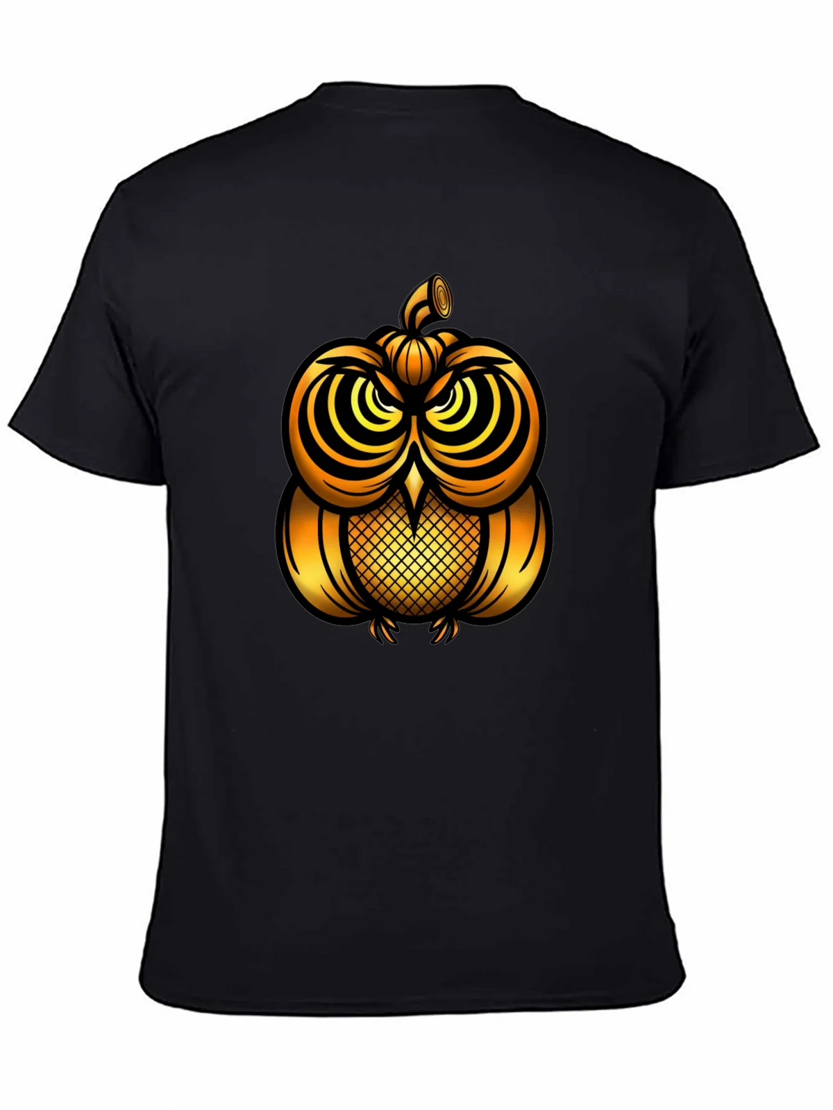 Golden Pumpkin Owl Graphic Tee - Unique Halloween Style product image 4