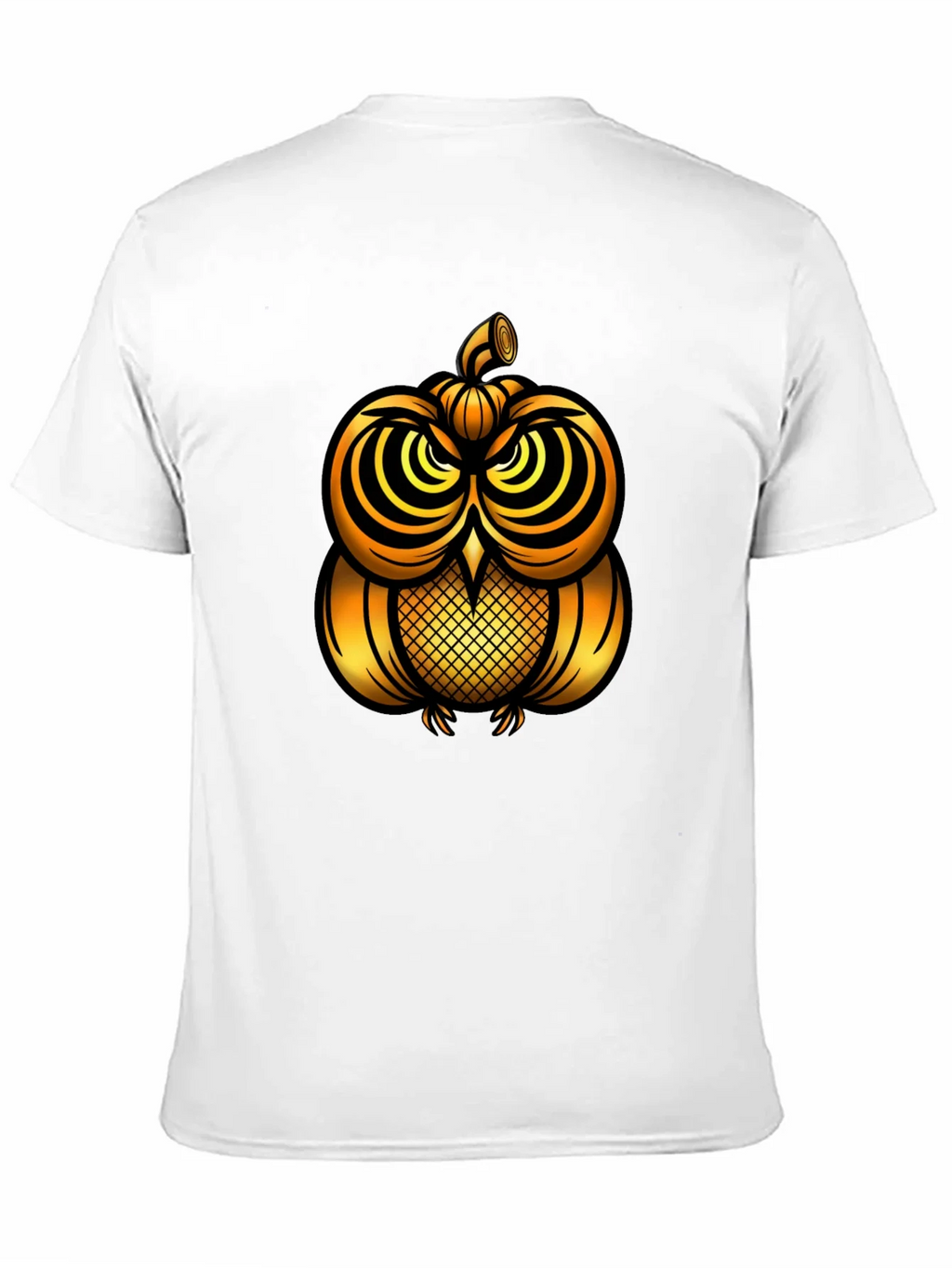 Golden Pumpkin Owl Graphic Tee - Unique Halloween Style product image 10