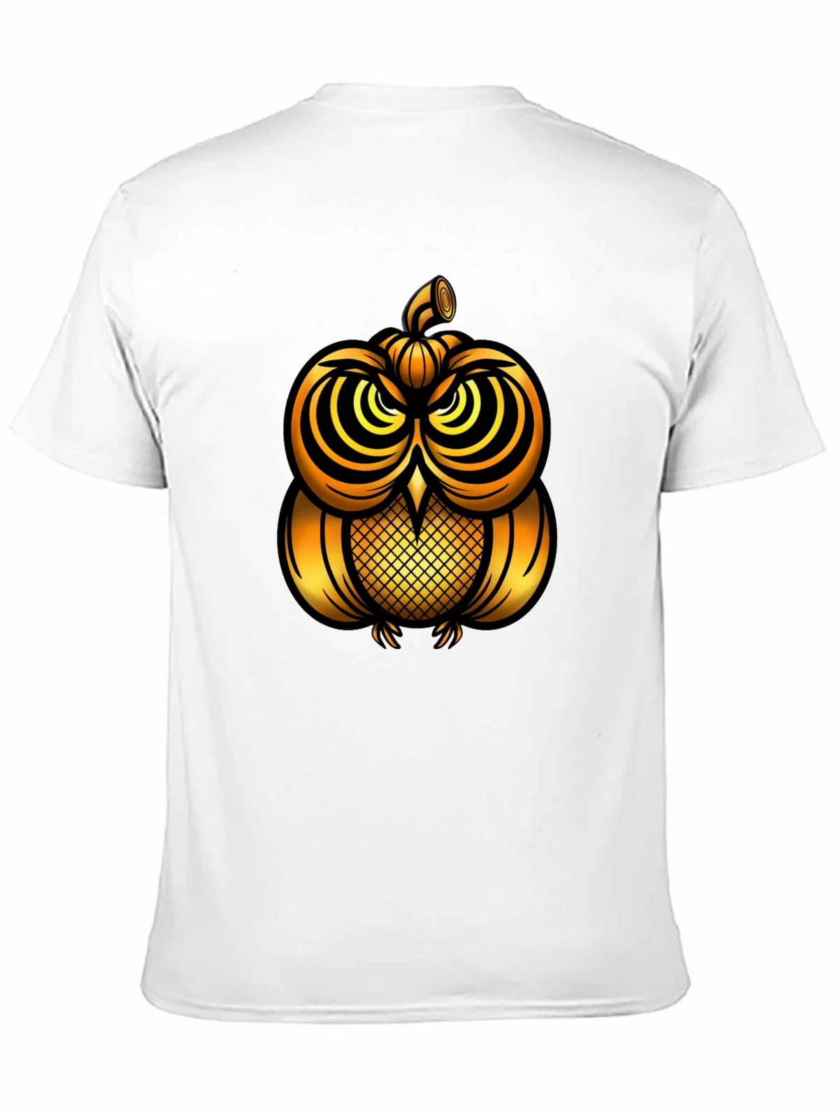 Golden Pumpkin Owl Graphic Tee - Unique Halloween Style product image 10
