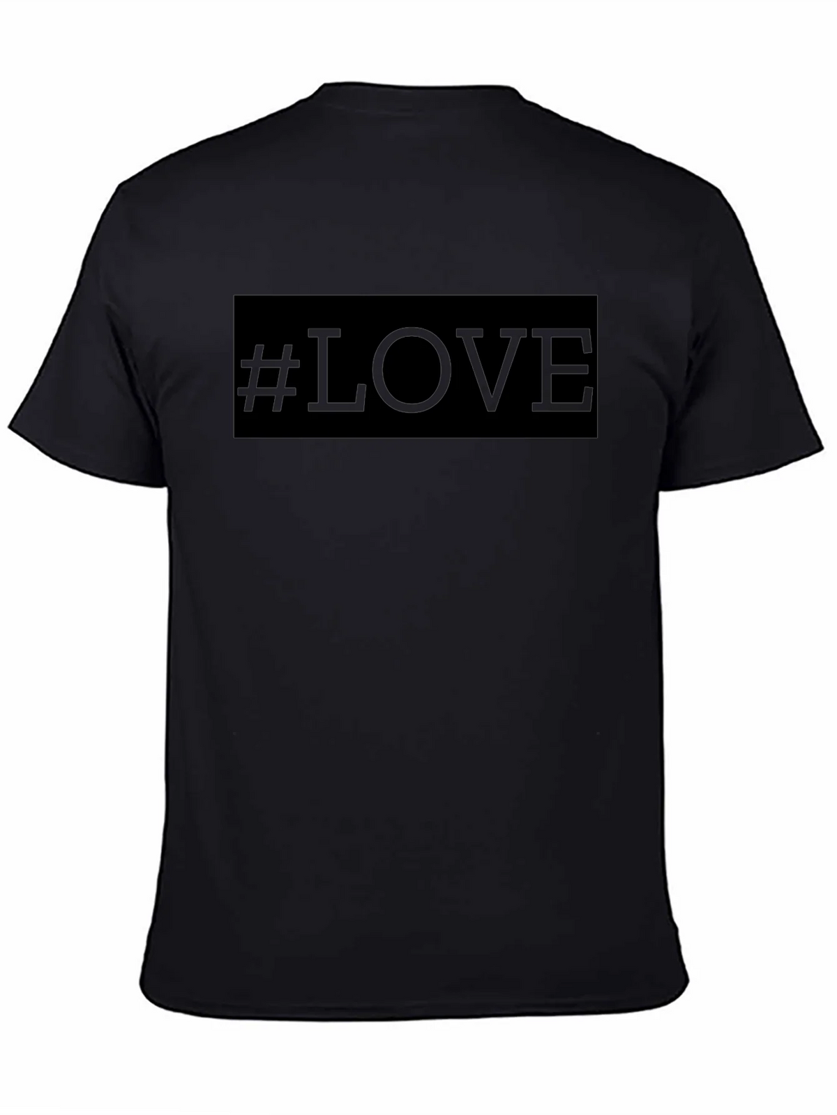 Hashtag Love T-Shirt - Black Crew Neck Tee product image 4