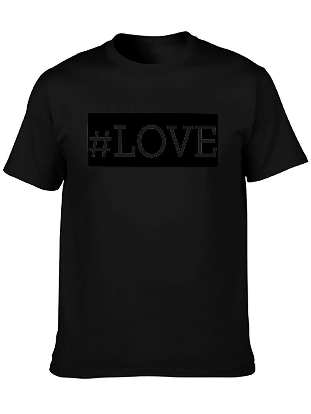 Hashtag Love T-Shirt - Black Crew Neck Tee product image 3