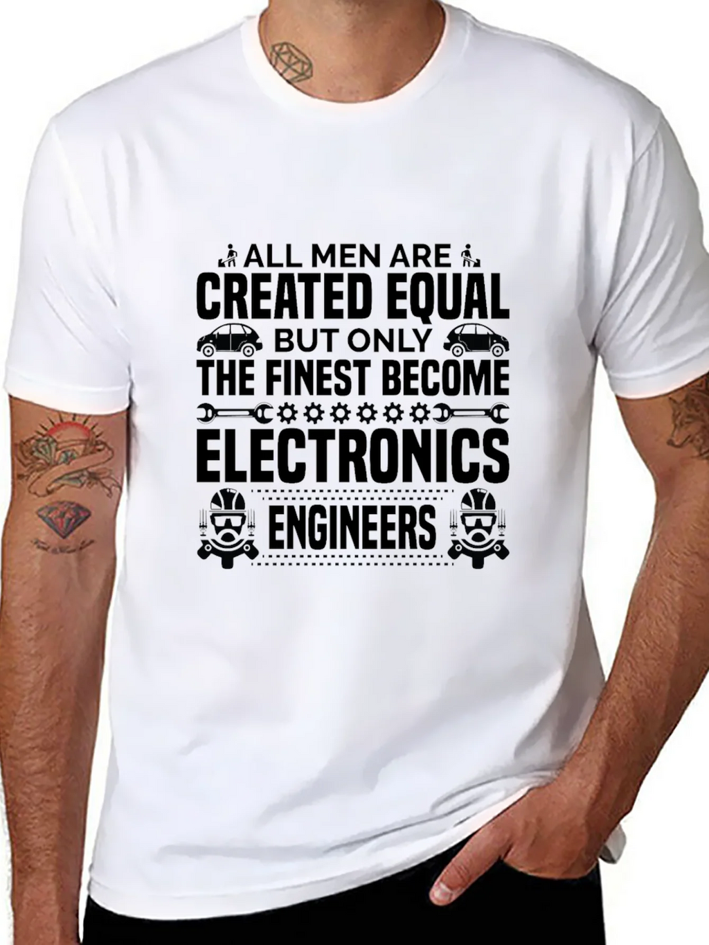 Electronics Engineer Mens Black Graphic T-Shirt product image 7