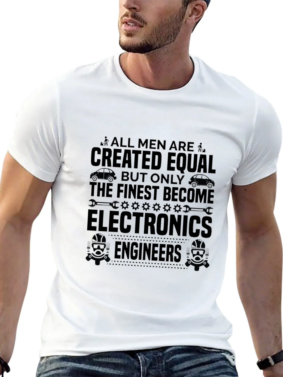 Electronics Engineer Mens Black Graphic T-Shirt product image 12