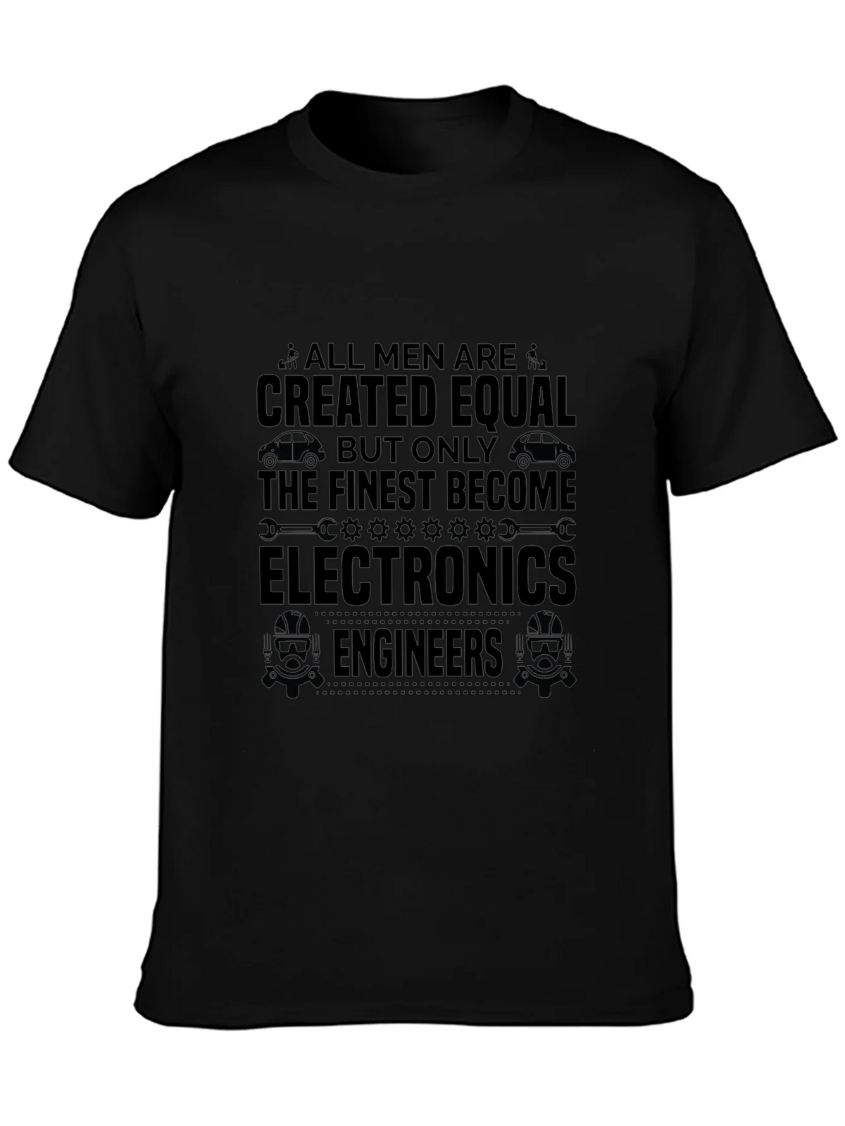 Electronics Engineer Mens Black Graphic T-Shirt product image 3