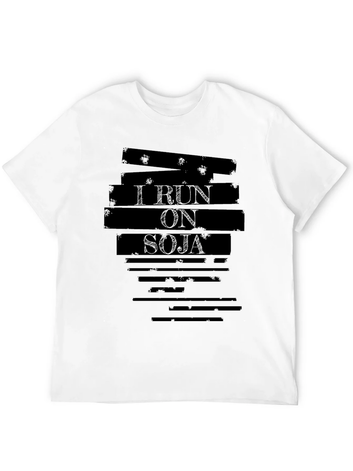 I Run On Soja T-Shirt - Black Cotton Graphic Tee product image 11