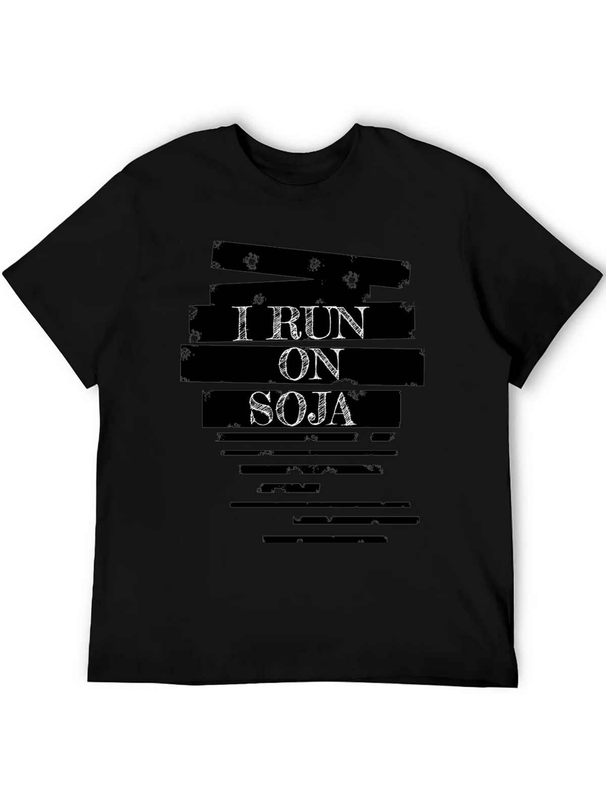 I Run On Soja T-Shirt - Black Cotton Graphic Tee product image 5