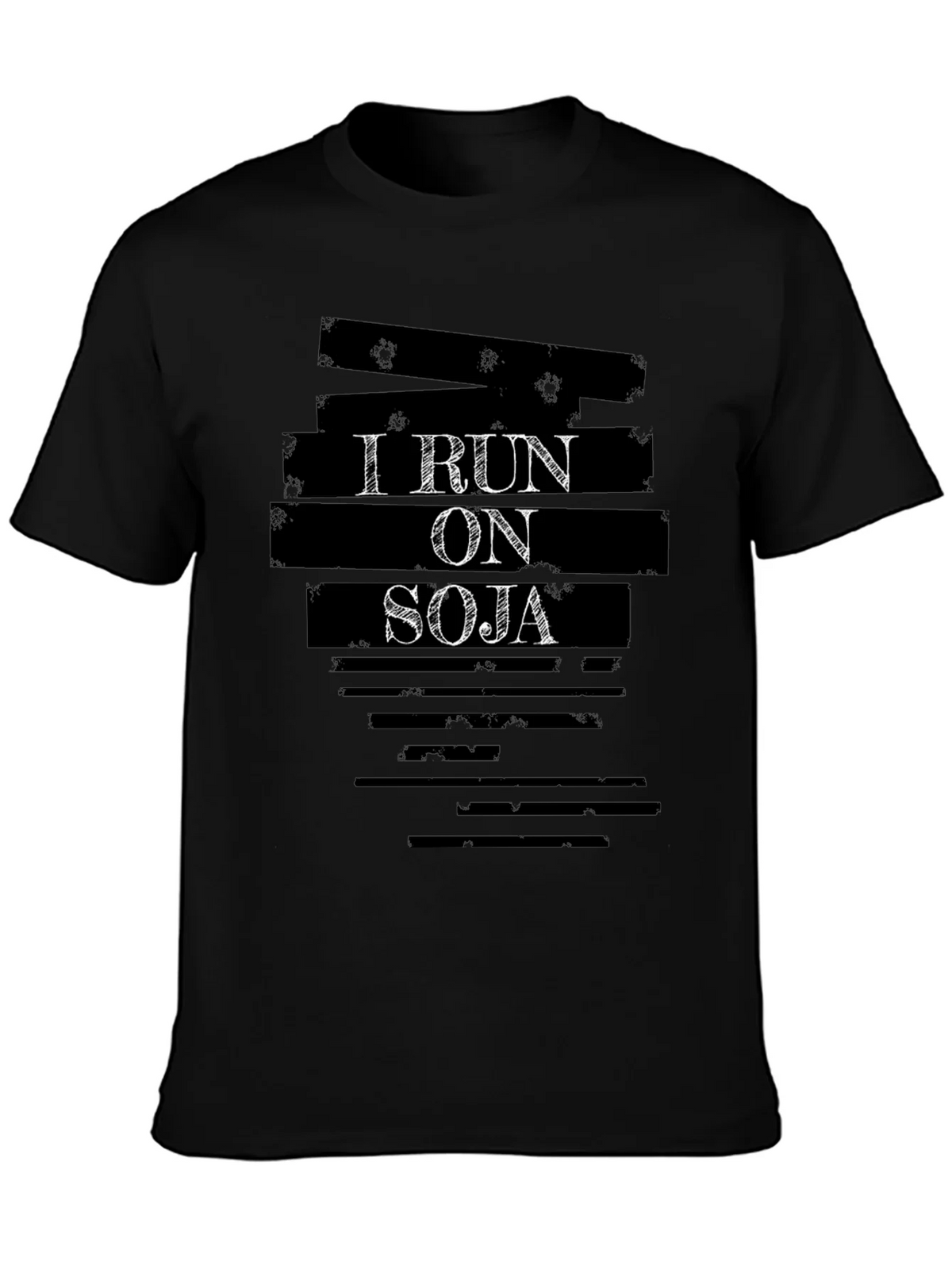 I Run On Soja T-Shirt - Black Cotton Graphic Tee product image 3