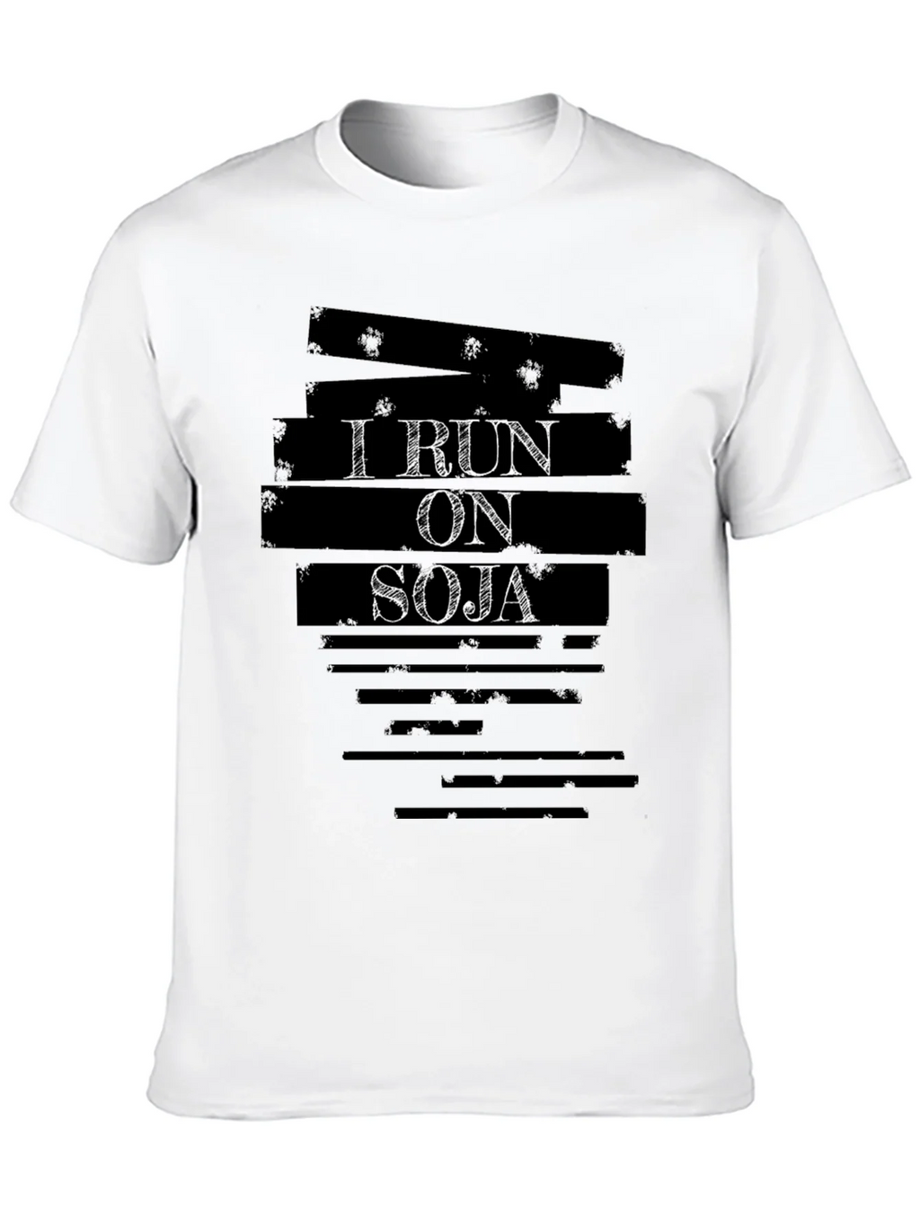 I Run On Soja T-Shirt - Black Cotton Graphic Tee product image 9