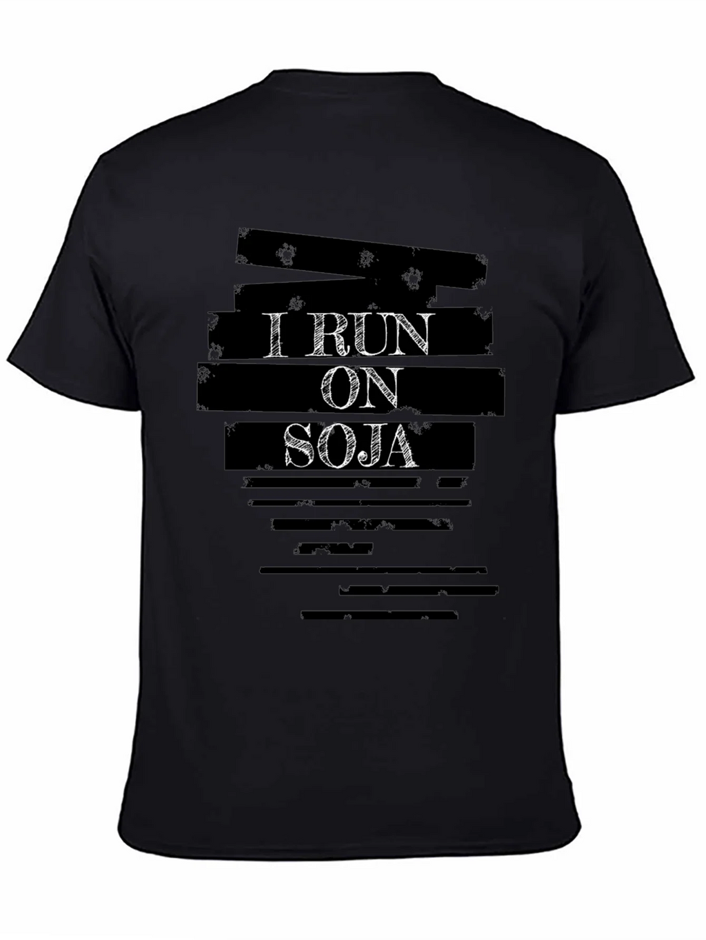 I Run On Soja T-Shirt - Black Cotton Graphic Tee product image 4