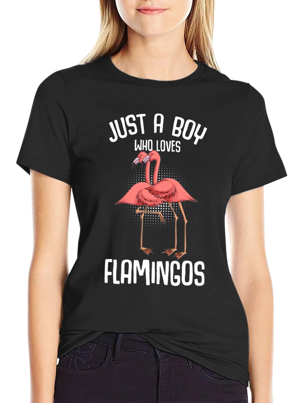 Just A Boy Who Loves Flamingos T-Shirt product image 2