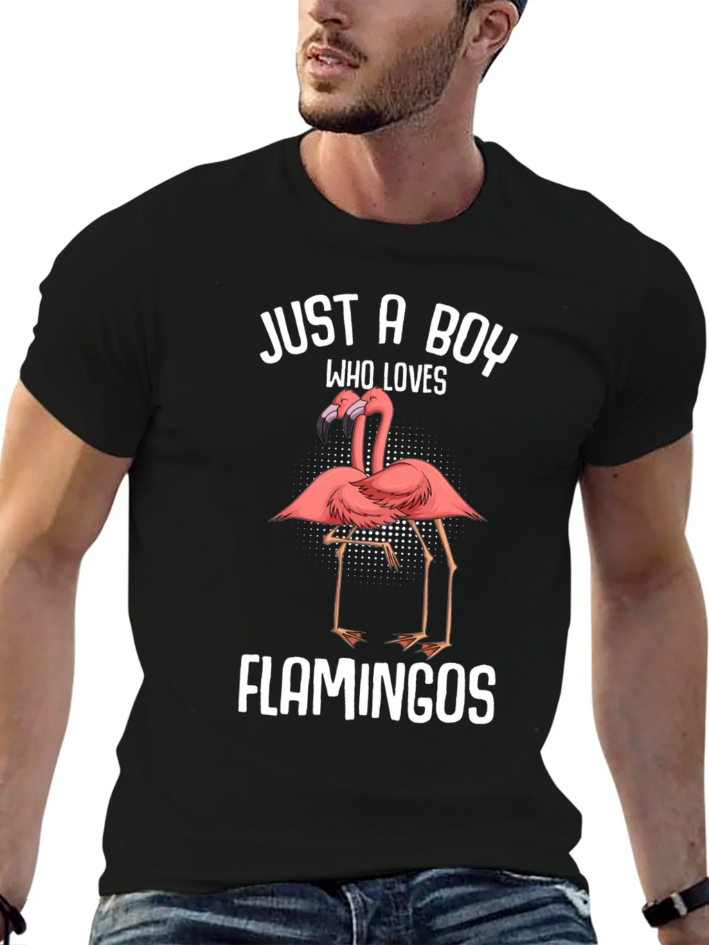 Just A Boy Who Loves Flamingos T-Shirt product image 6