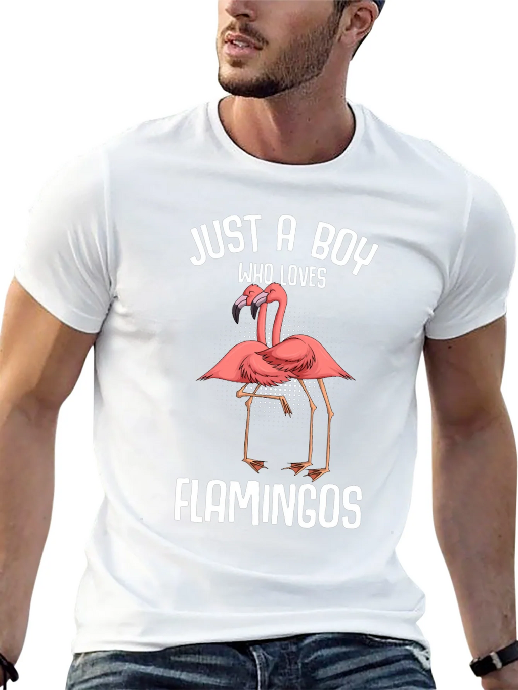 Just A Boy Who Loves Flamingos T-Shirt product image 12