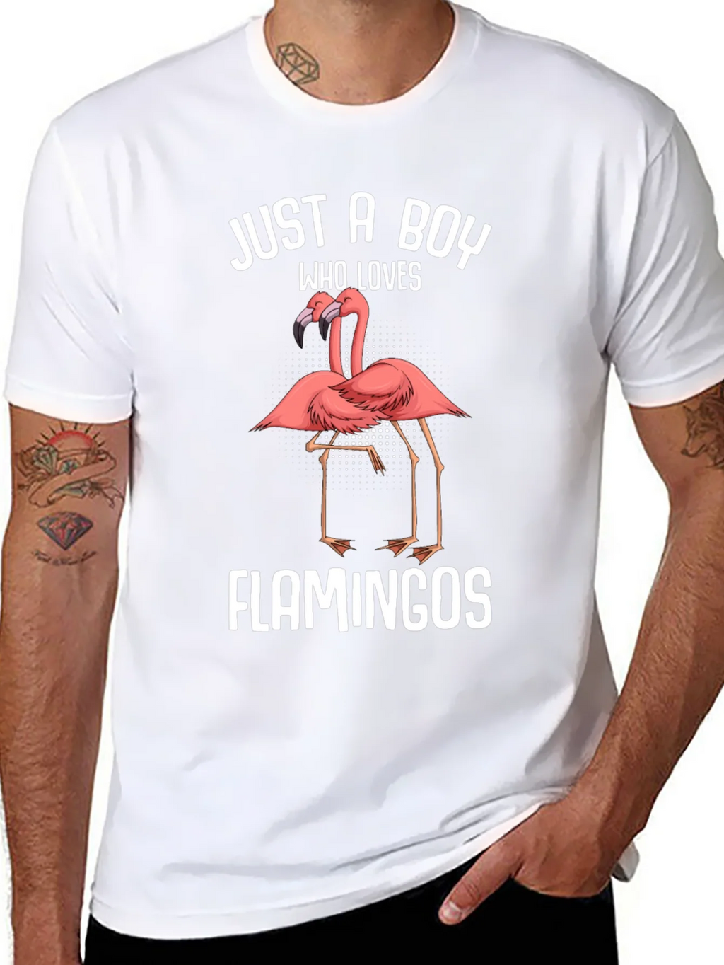 Just A Boy Who Loves Flamingos T-Shirt product image 7