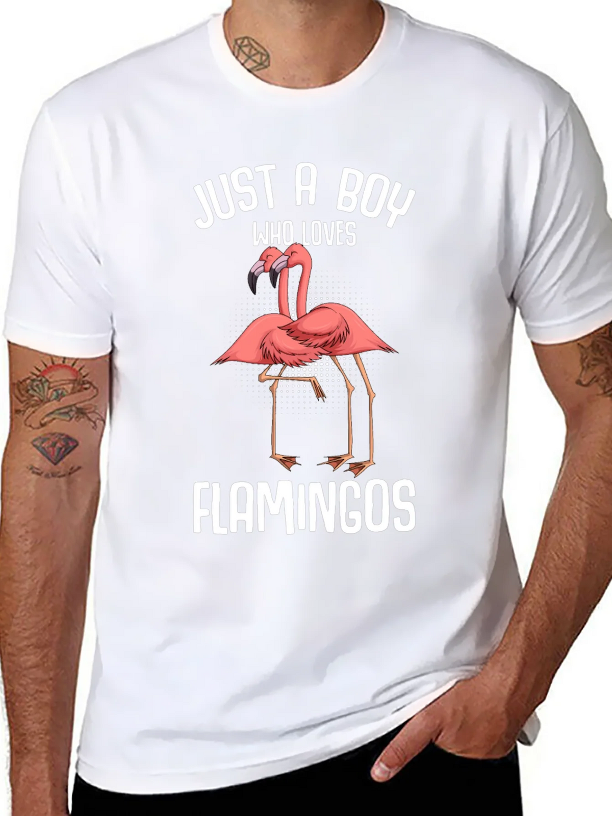 Just A Boy Who Loves Flamingos T-Shirt product image 7