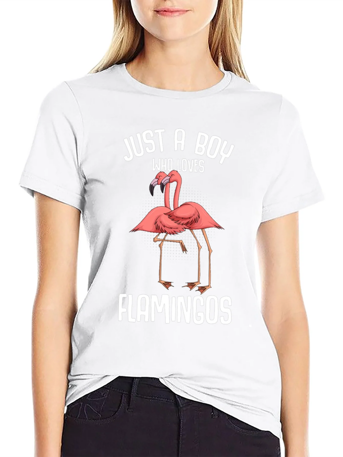 Just A Boy Who Loves Flamingos T-Shirt product image 8