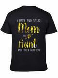 Two Titles Mom & Aunt T-Shirt product image 1