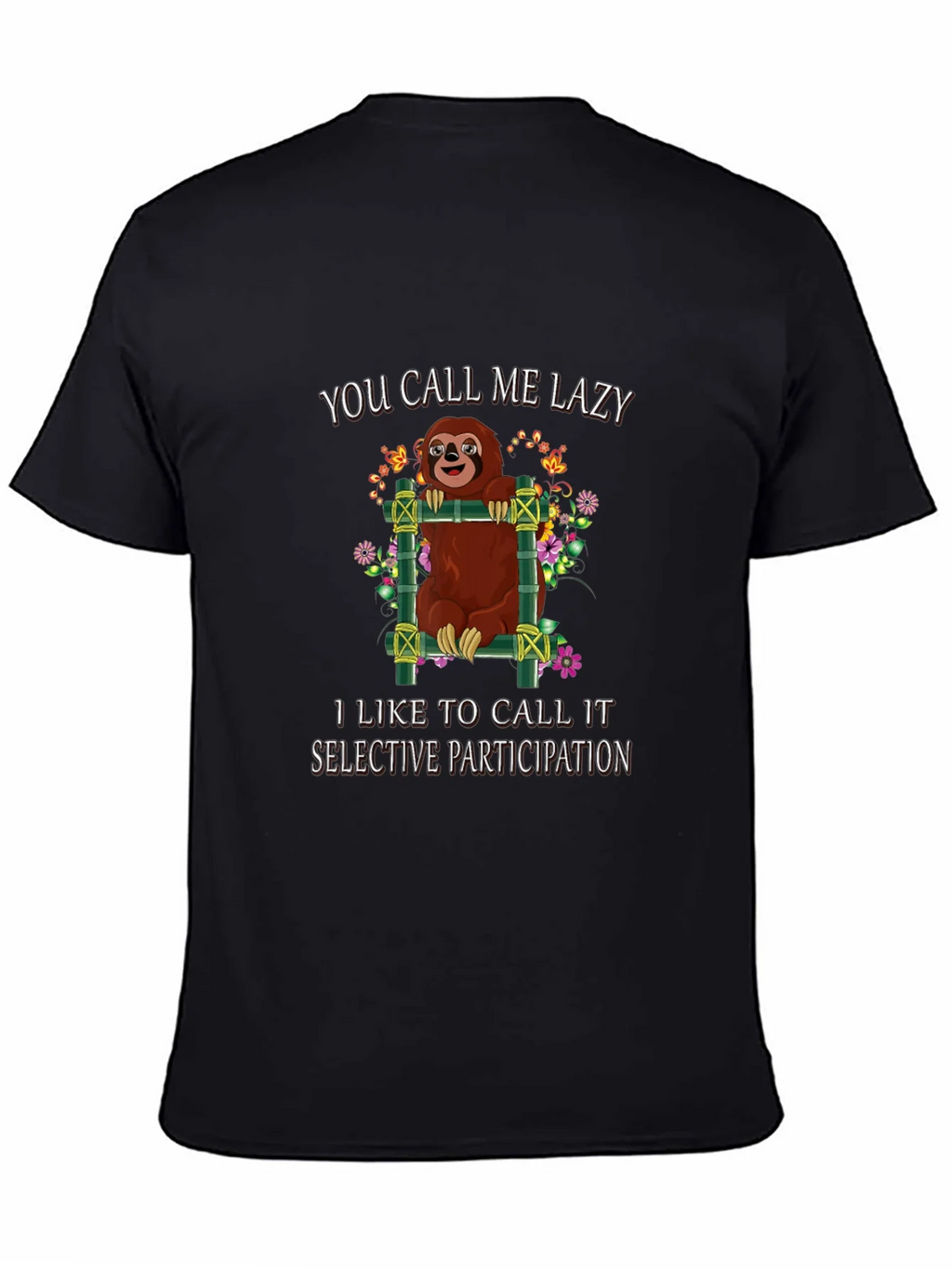 Lazy Sloth Graphic Tee: Selective Participation product image 4
