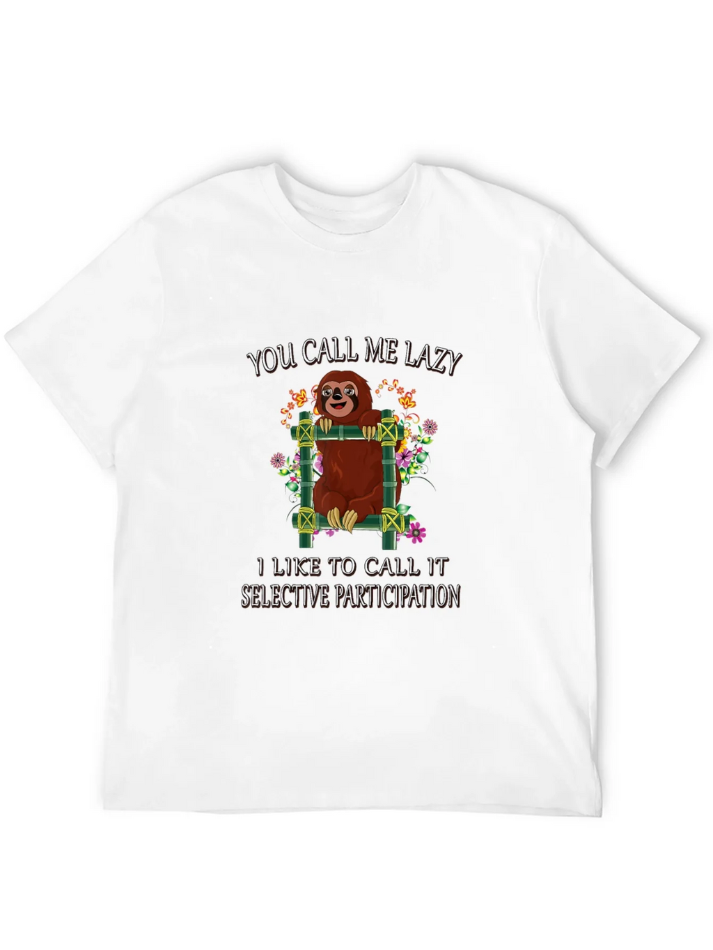 Lazy Sloth Graphic Tee: Selective Participation product image 11