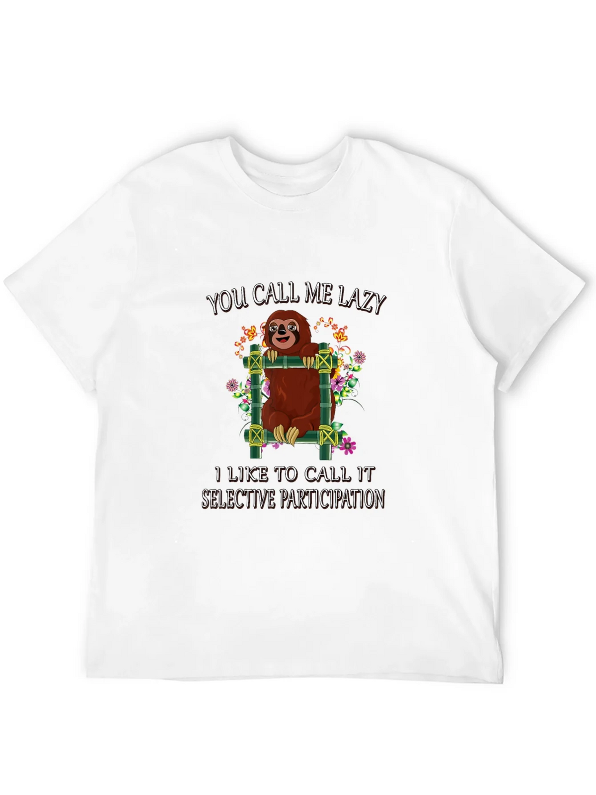 Lazy Sloth Graphic Tee: Selective Participation product image 11