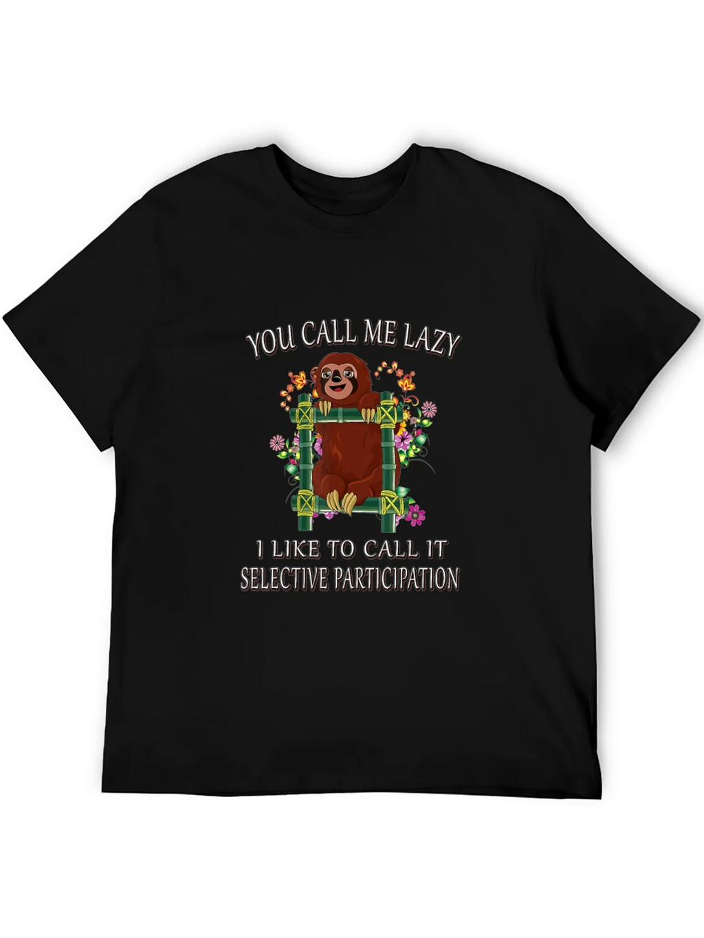Lazy Sloth Graphic Tee: Selective Participation product image 5
