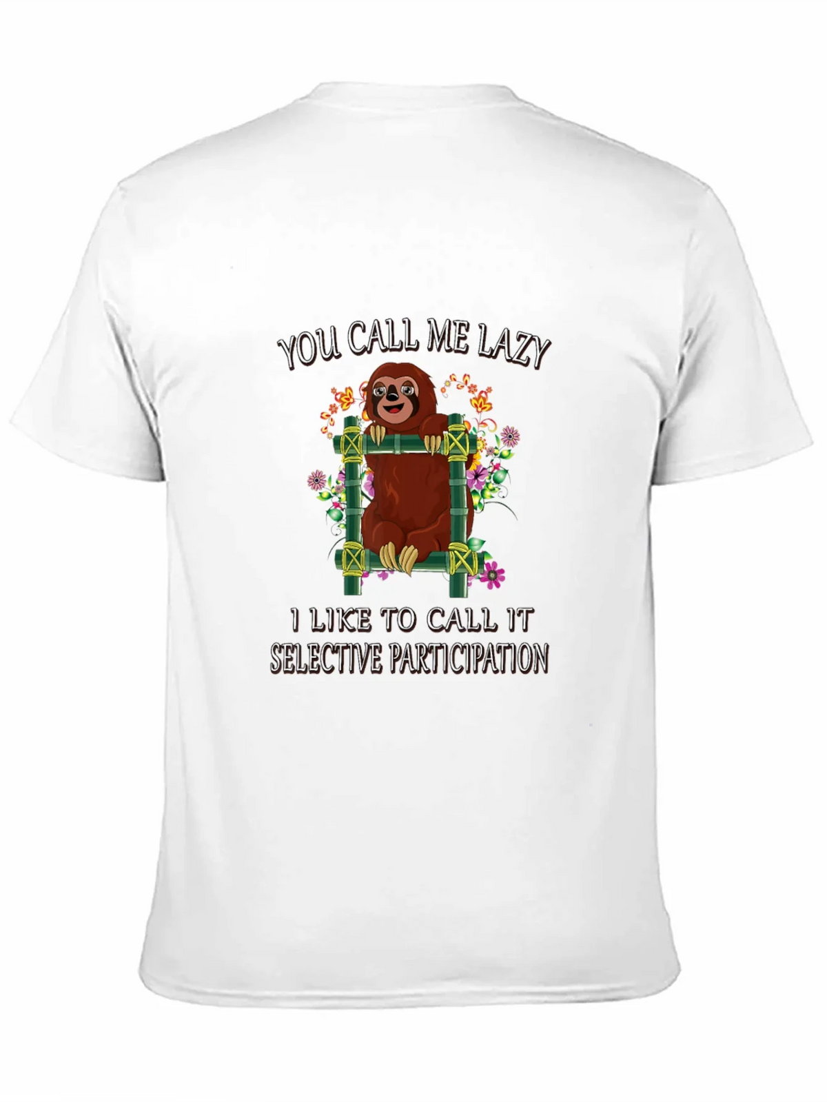 Lazy Sloth Graphic Tee: Selective Participation product image 10