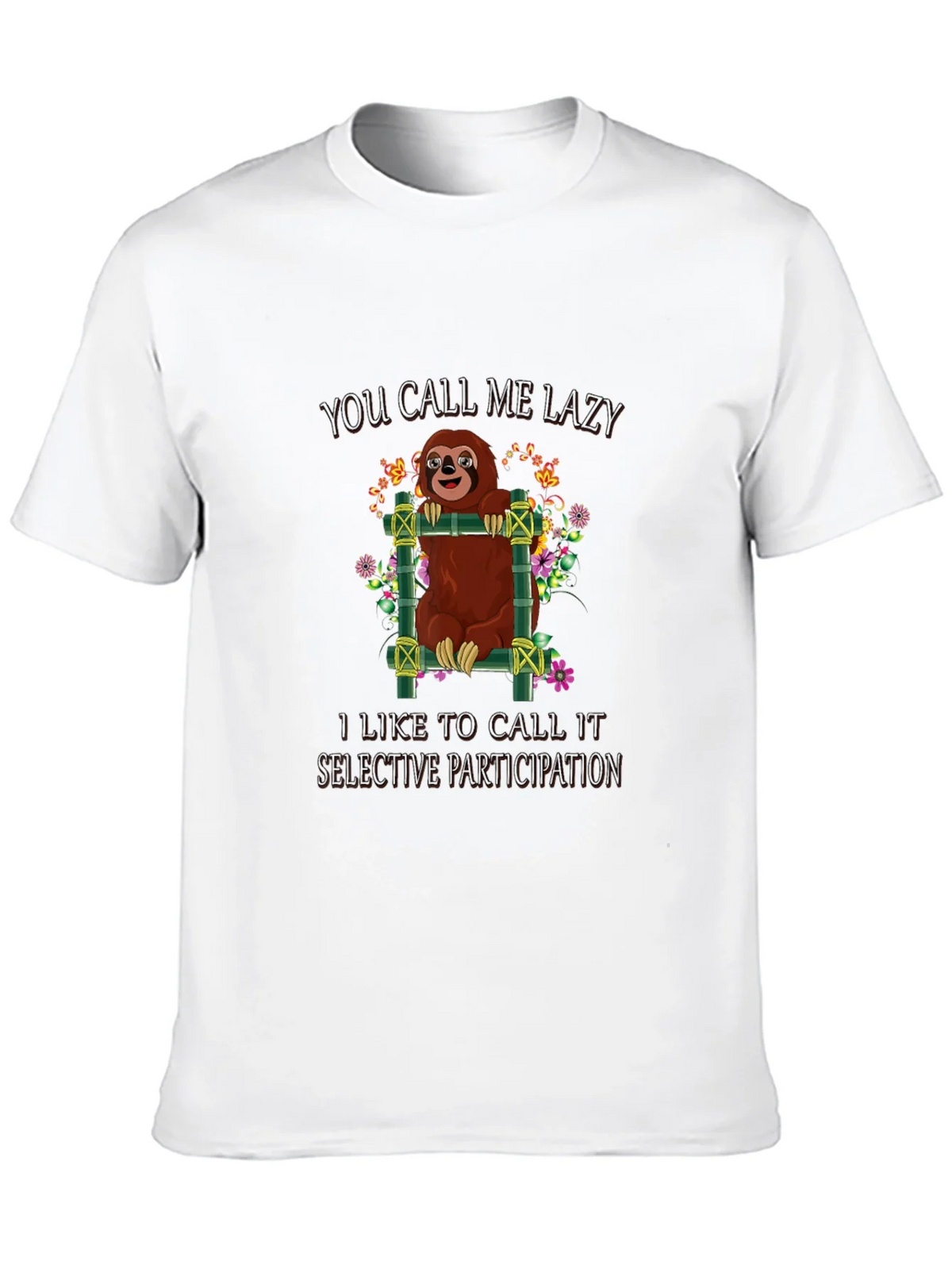 Lazy Sloth Graphic Tee: Selective Participation product image 9