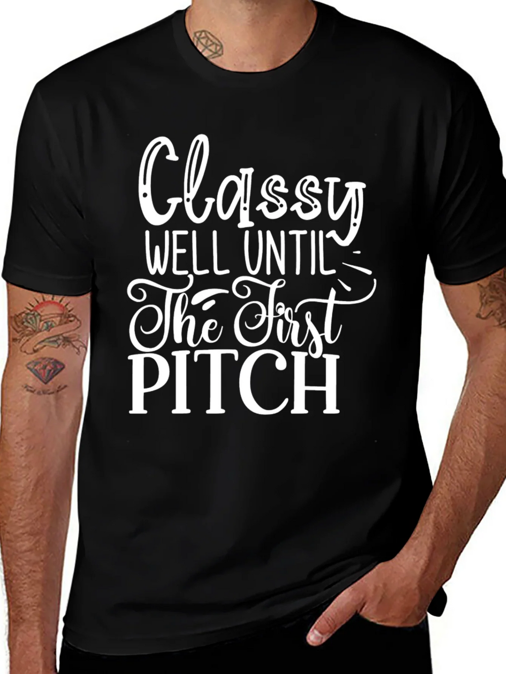 Classy Until First Pitch Graphic Tee product image 1