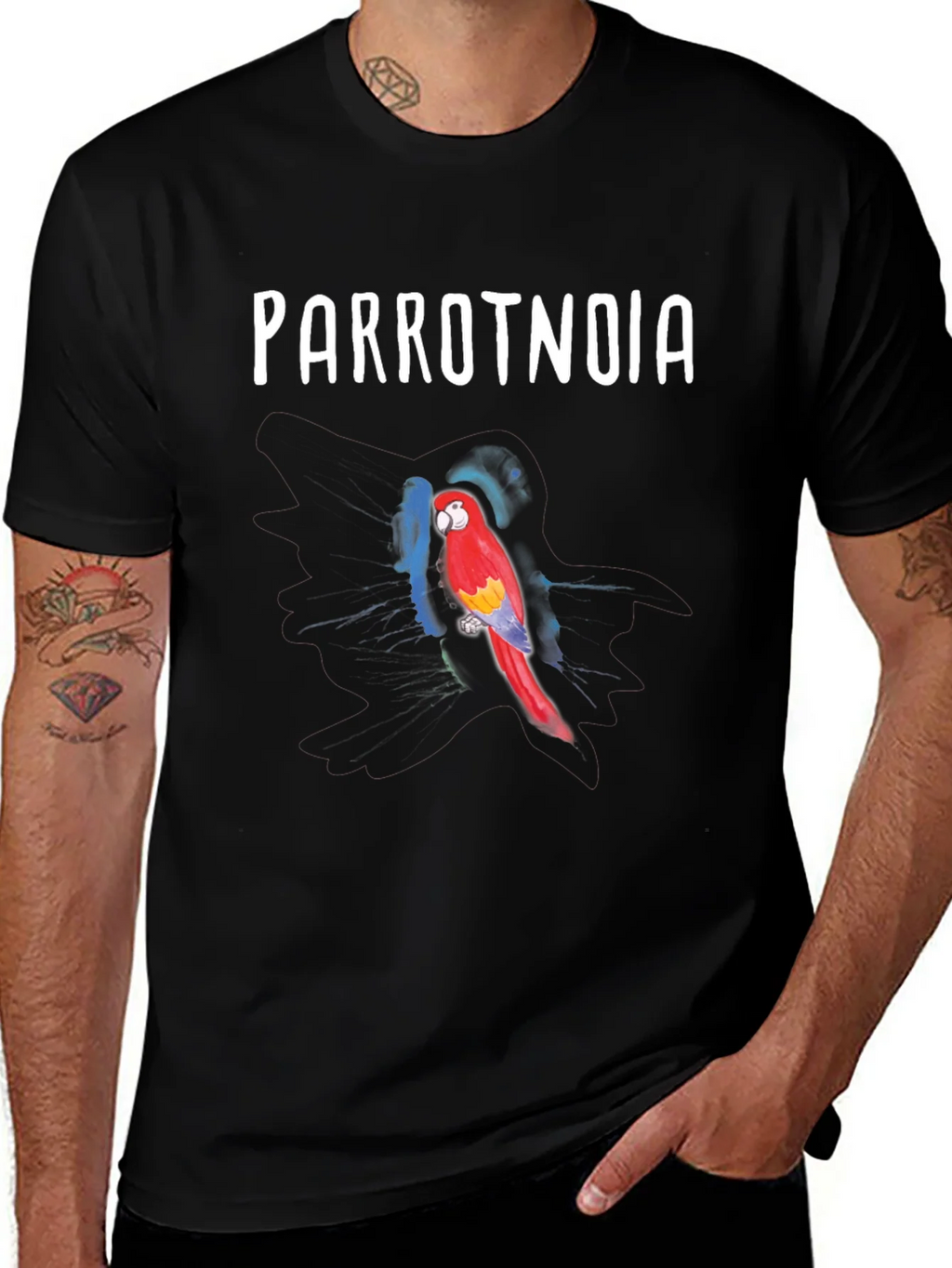 Parrotnoia T-Shirt: Vivid Parrot Design product image 1