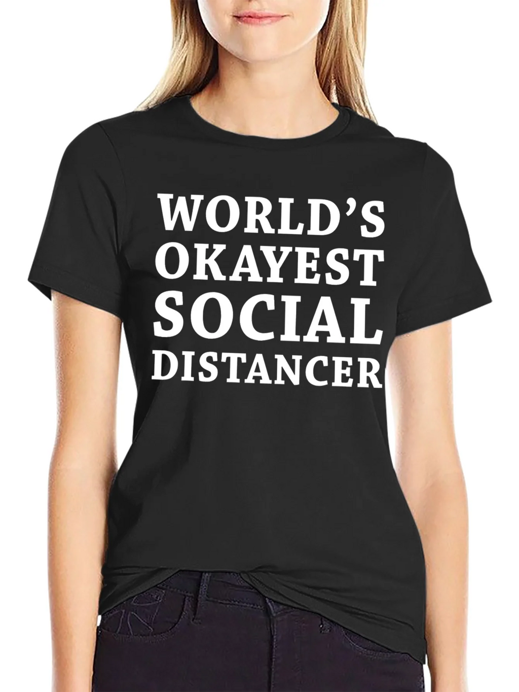 Worlds Okayest Social Distancer T-Shirt product image 2