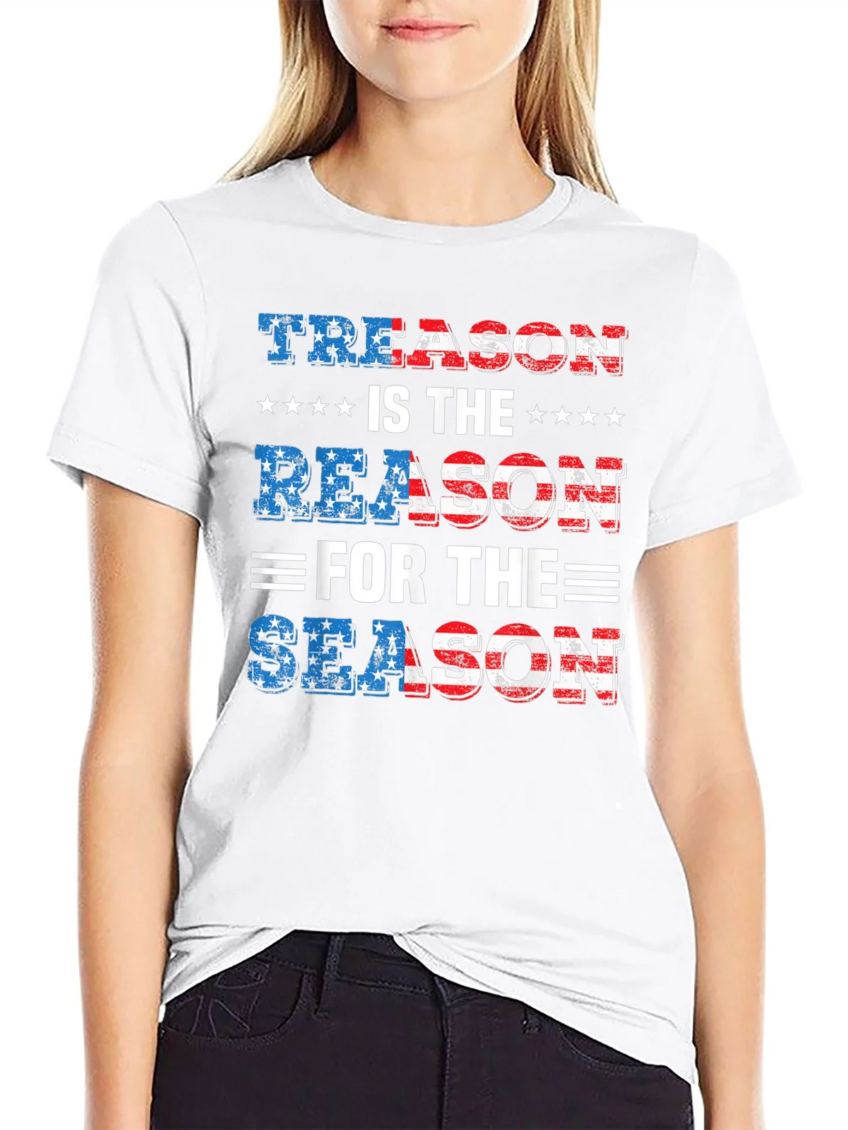 Treason is the Reason T-Shirt Patriotic USA Flag product image 8