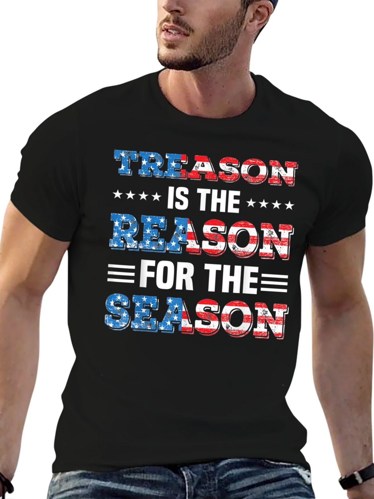 Treason is the Reason T-Shirt Patriotic USA Flag product image 6