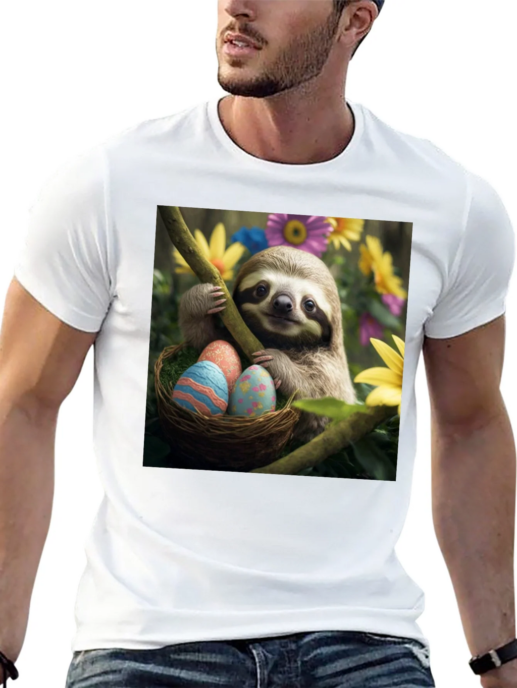 Sloth Easter Egg Hunt T-Shirt product image 12