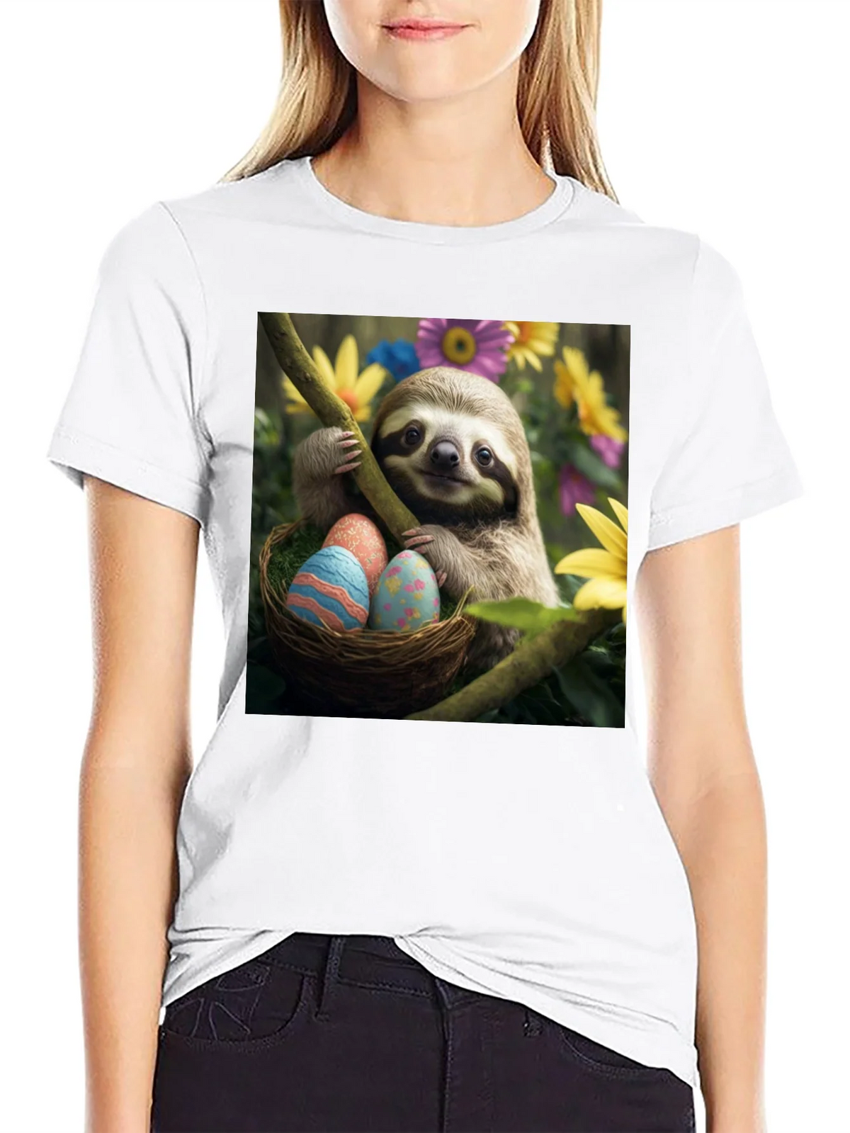 Sloth Easter Egg Hunt T-Shirt product image 8
