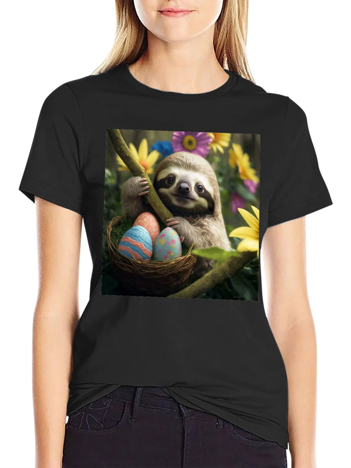 Sloth Easter Egg Hunt T-Shirt product image 2