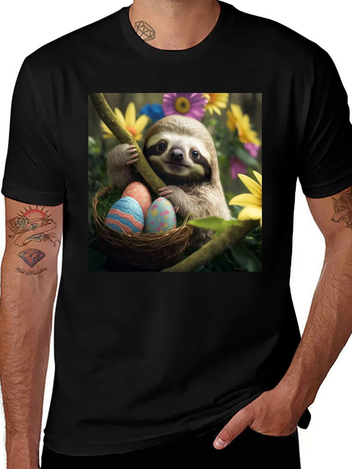 Sloth Easter Egg Hunt T-Shirt product image 1
