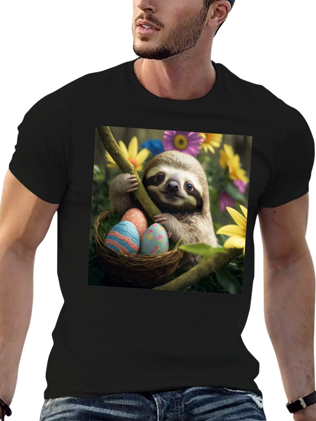 Sloth Easter Egg Hunt T-Shirt product image 6