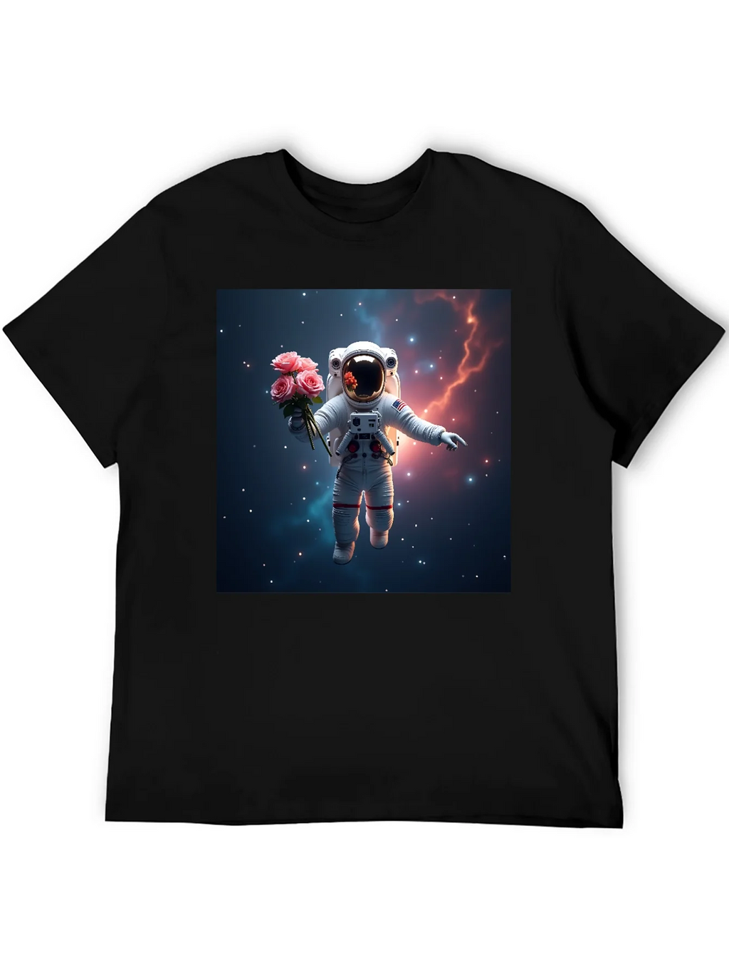 Astronaut in Space T-Shirt - Floral Cosmic Design product image 5