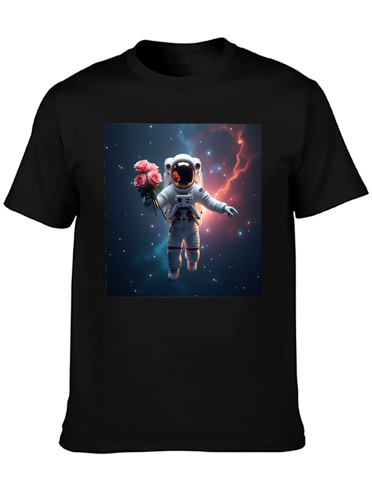 Astronaut in Space T-Shirt - Floral Cosmic Design product image 3