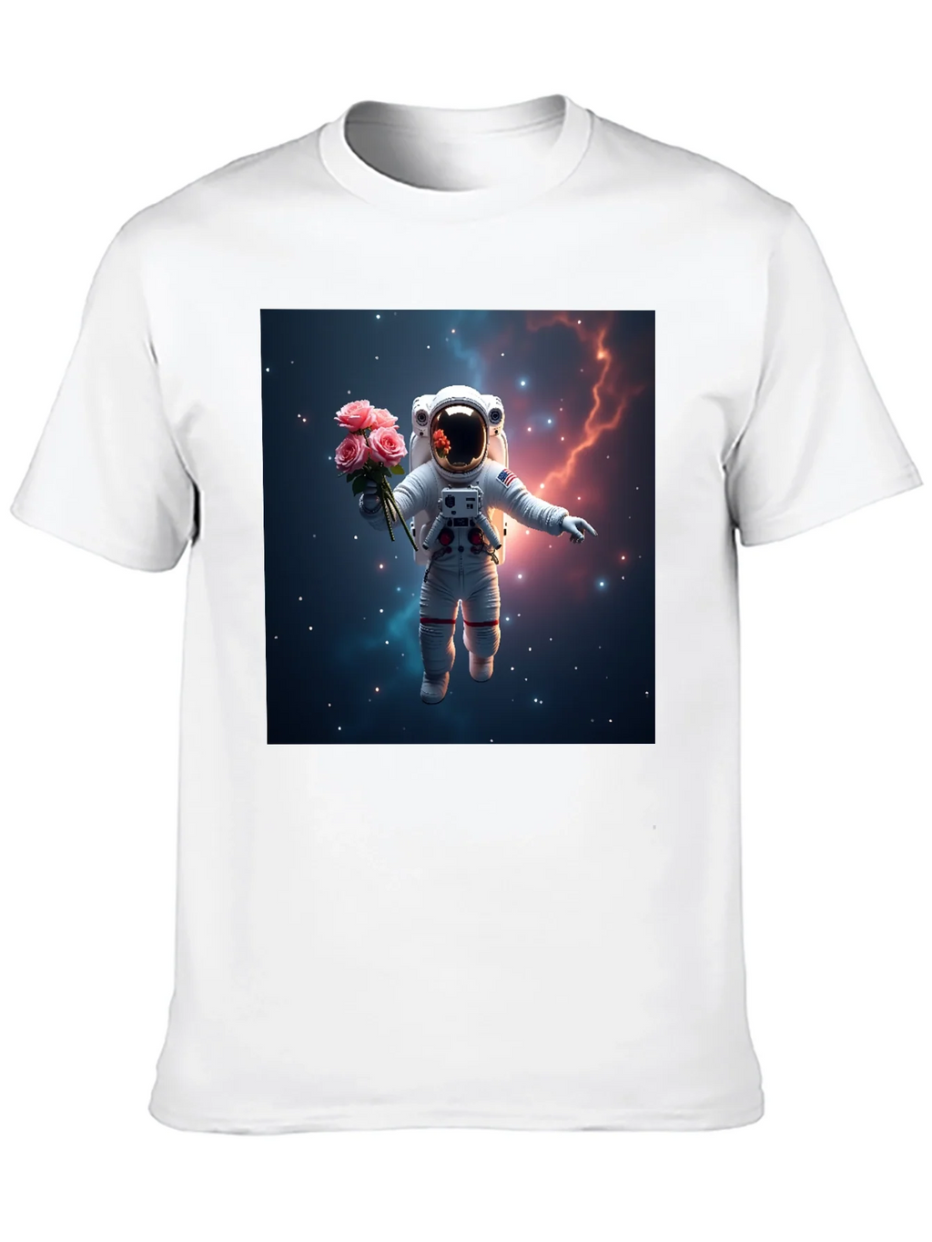 Astronaut in Space T-Shirt - Floral Cosmic Design product image 9