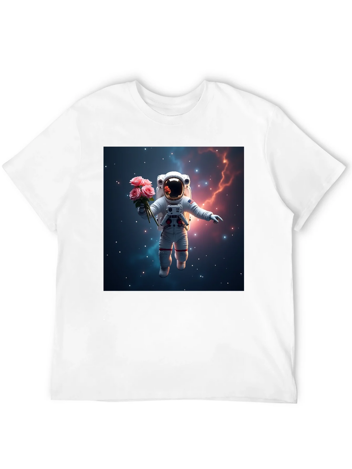 Astronaut in Space T-Shirt - Floral Cosmic Design product image 11